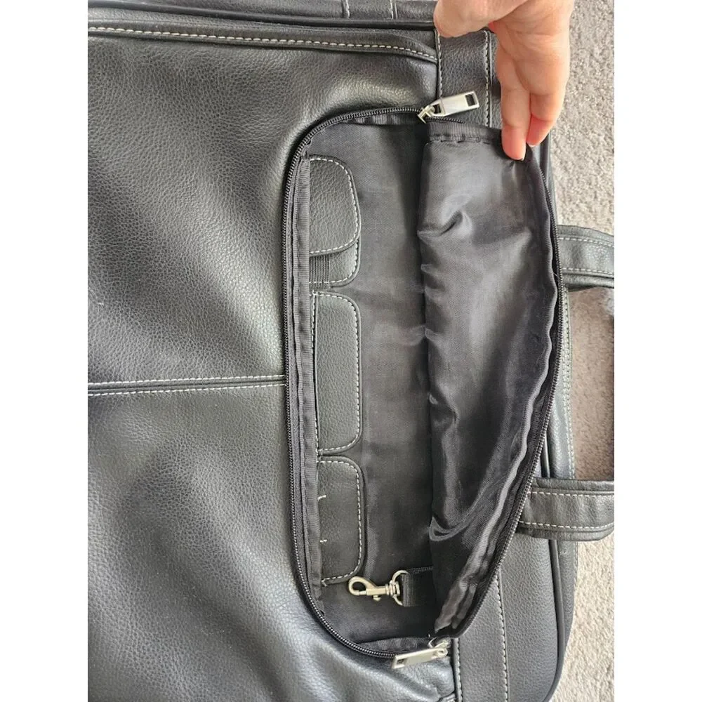 Black shoulder messenger bag for laptop